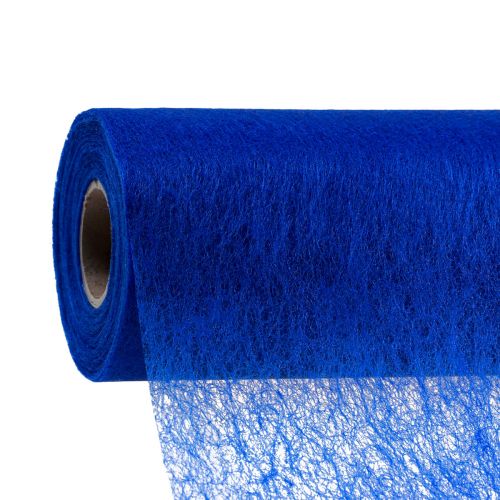 Floristik24 Decoratieve fleece tafelloper decoratieve fleece tafelloper blauw 23cm 25m