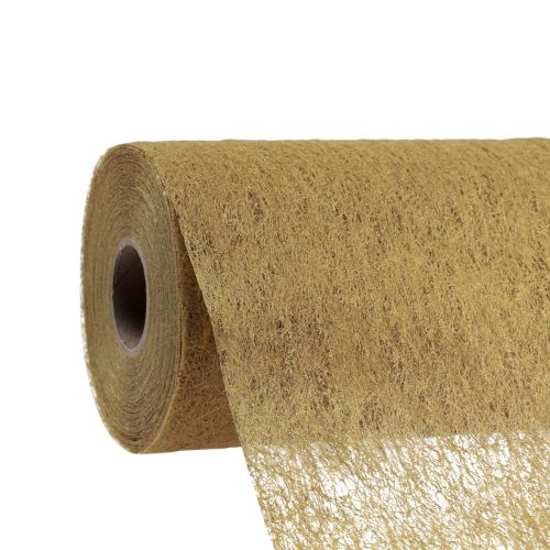 Floristik24 Decoratieve fleece tafelloper decoratieve fleece tafelloper goud 23cm 25m
