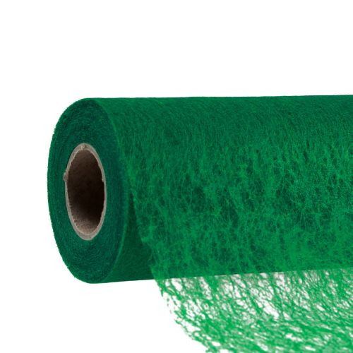 Floristik24 Decoratieve fleece tafelloper decoratieve fleece tafelloper groen 23cm 25m