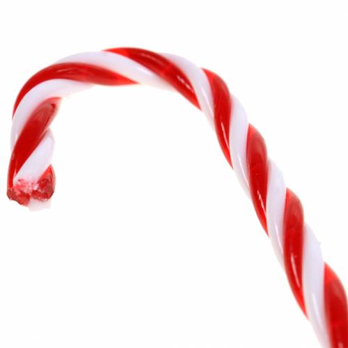 Floristik24 Decoratief zuurstok rood / wit 9cm 6st