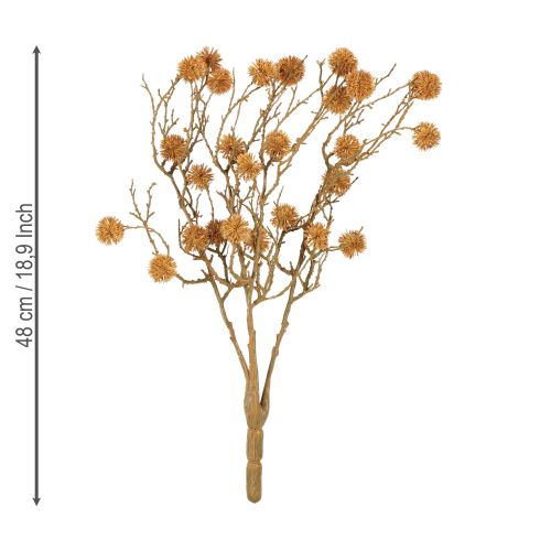 Artikel Decoratieve tak amberboom fruitdecoratie okerbruin 48cm