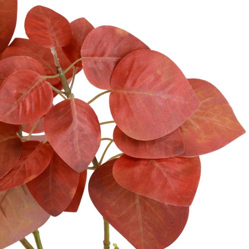 Decoratieve tak deco bladeren kunsttalgboom rode bladeren 72cm