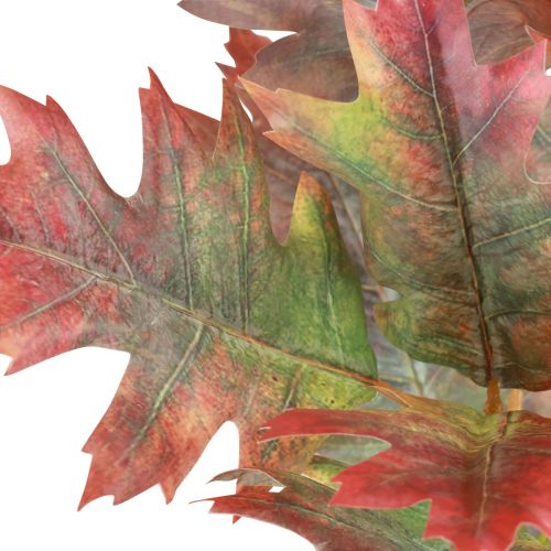 Decoratieve tak herfstdecobladeren eikenbladeren rood, groen 100cm