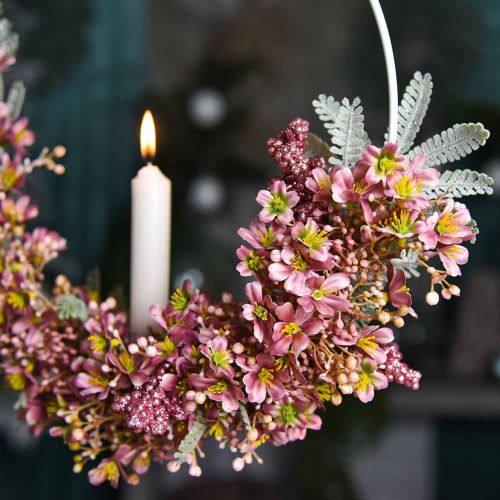 Siertak mimosa groen frost effect 63cm