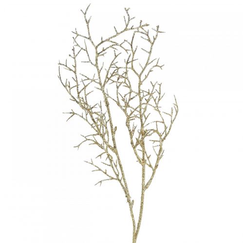 Floristik24 Decoratieve tak met glitter kersttak in goud L55cm