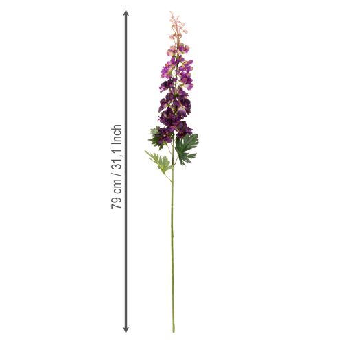 Artikel Decoratieve delphinium als kunstbloem voor stijlvolle bloemaccenten, 79 cm, 3 stuks