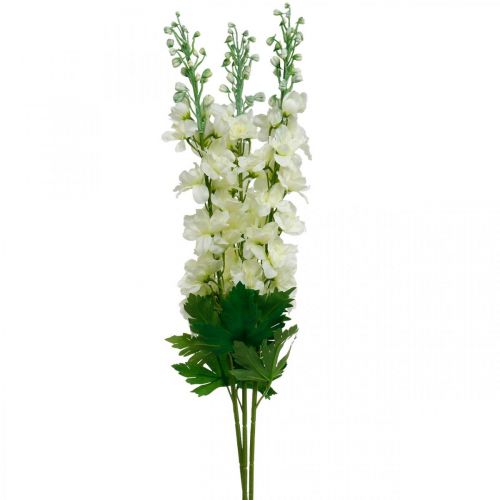 Floristik24 Delphinium Witte Kunstmatige Delphinium Zijden Bloemen Kunstbloemen 3st