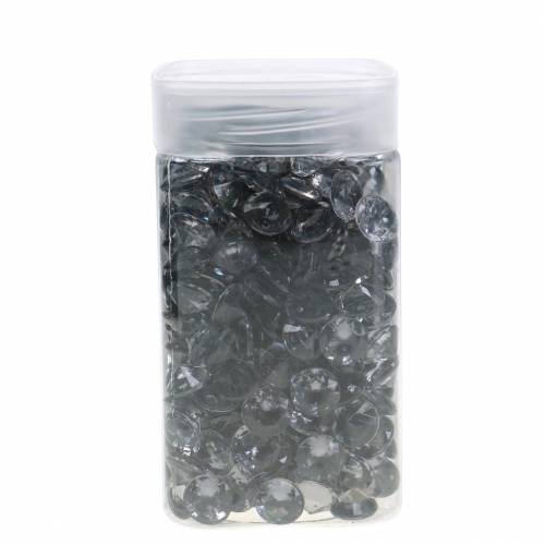 Floristik24 Sierstenen diamant acryl grijs Ø1.2cm 175g sieraden decoratie