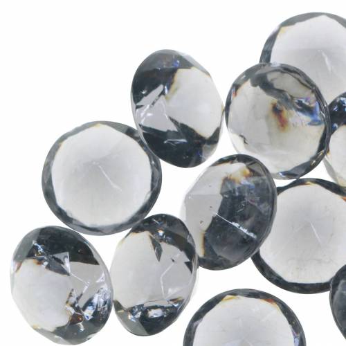 Artikel Sierstenen diamant acryl antraciet grijs Ø1.8cm 150g voor tafeldecoratie