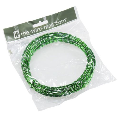 Floristik24 Diamant aluminium draad appelgroen 2mm 10m