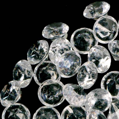 Floristik24 Decoratieve stenen diamant acryl helder Ø1.8cm 150g verspreide decoratie