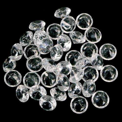 Floristik24 Decoratieve stenen diamant acryl helder Ø1.8cm 150g verspreide decoratie