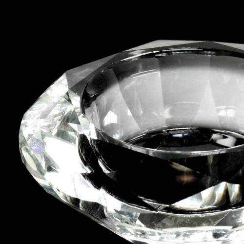 Floristik24 Waxinelichthouder kandelaar diamant helder Ø7cm