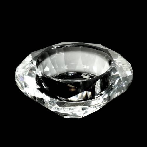 Floristik24 Waxinelichthouder kandelaar diamant helder Ø7cm