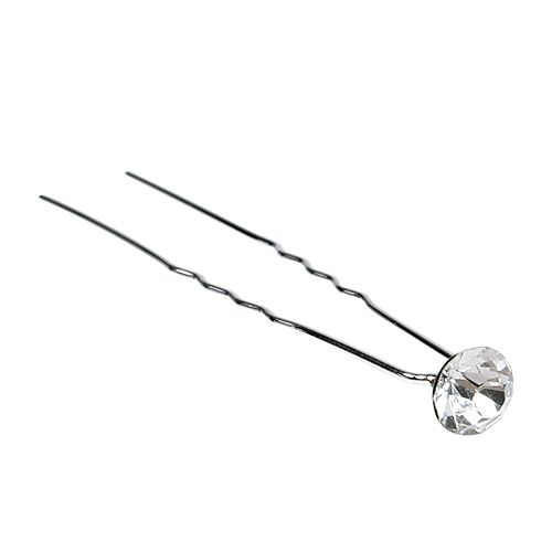 Floristik24 Diamantnaalden bruiloft zilver Ø8mm L7cm 20 st