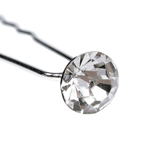 Floristik24 Diamantnaalden bruiloft zilver Ø8mm L7cm 20 st