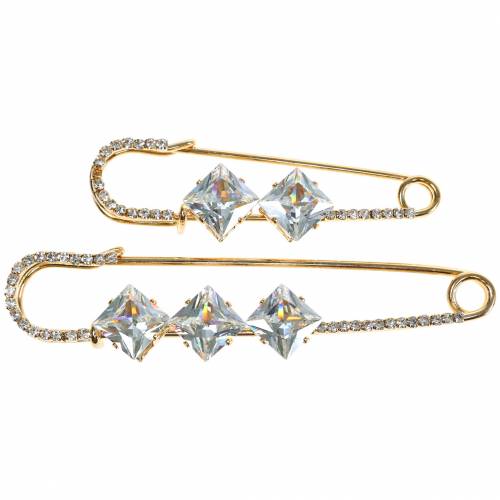 Artikel Veiligheidsspeld sieraden pin diamant goud 2st