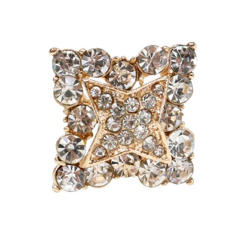Diamanten pin bruiloft decoratie goud 7cm 9st
