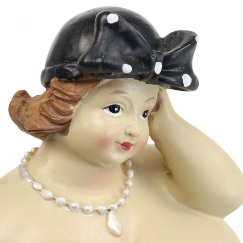 Floristik24 Decoratief figuur mollige vrouw, figuur dikke dame, badkamerdecoratie H23cm