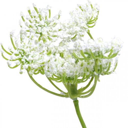Floristik24 Dille bloeiend, kunstplant, kunstkruiden groen, wit L80cm