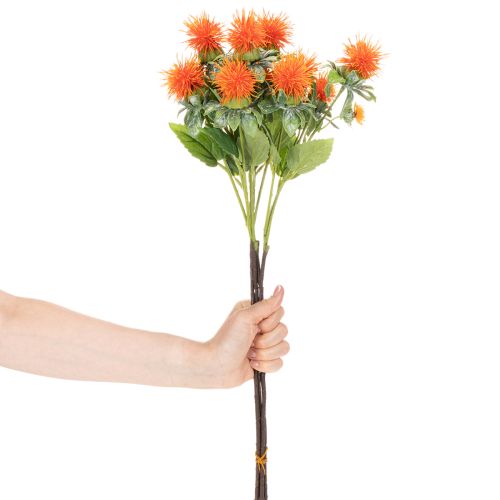 Kunstmatige oranje saffloer als kunstbloem voor vazen en decoratie, 55 cm, 4 stuks | Floristik24.nl