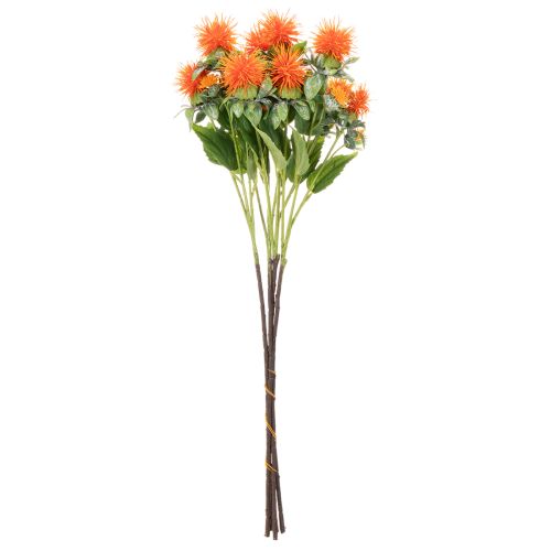 Kunstmatige oranje saffloer als kunstbloem voor vazen en decoratie, 55 cm, 4 stuks | Floristik24.nl