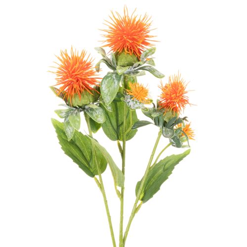 Kunstmatige oranje saffloer als kunstbloem voor vazen en decoratie, 55 cm, 4 stuks | Floristik24.nl