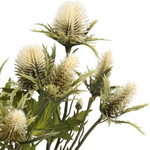 Artikel Distel kunsttak creme 10 bloemhoofdjes 68cm 3st