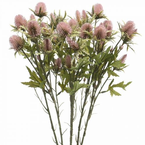 Artikel Thistle Kunststengel Bloem Roze 10 Bloemhoofdjes 68cm 3st