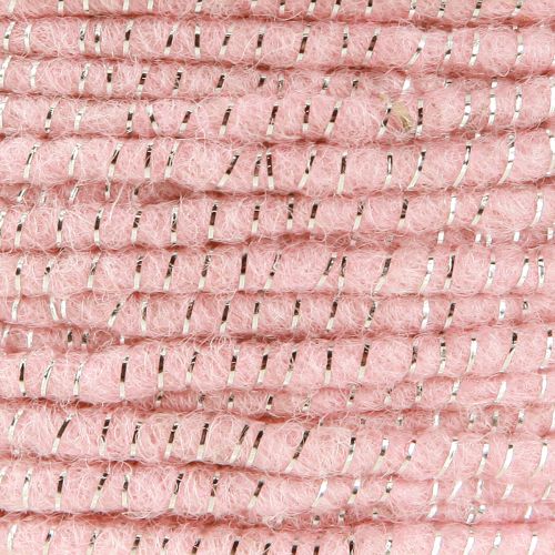 Artikel Wick draad Glamour Roze/Zilver met draad 33m