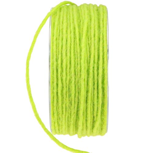 Artikel Wick draad wol koord vilt koord lichtgroen B3mm L100m