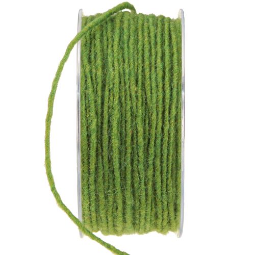 Artikel Wick draad wol koord vilt koord mosgroen 3mm 100m