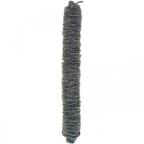 Wick draad viltkoord, viltkoord, wollen koord gemêleerd blauw 55m