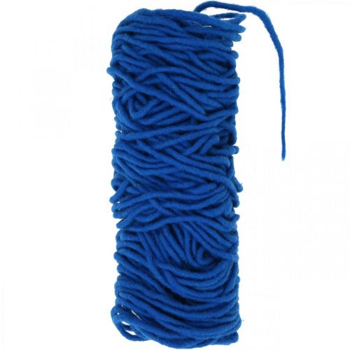 Floristik24 Wick draadviltkoord met draad 30m blauw