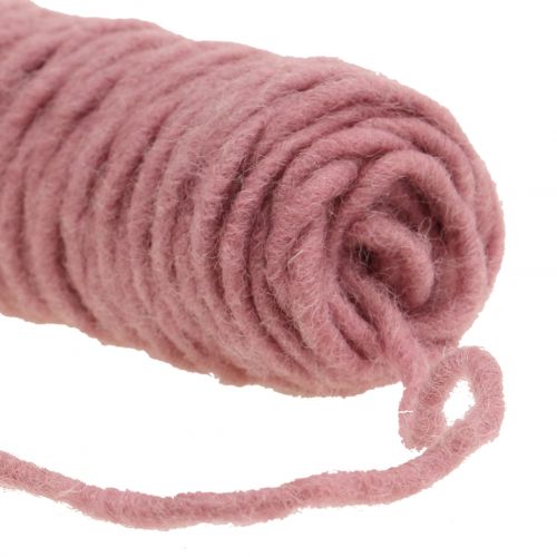 Artikel Wick draad viltkoord oud roze 55m