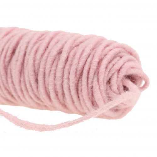Artikel Lontdraad viltkoord roze 55m