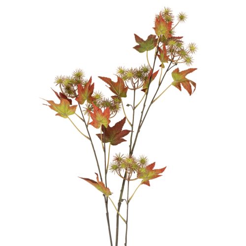 Kunstmatige herfsttak van een amberboom met bladeren en vruchtentrossen, 132 cm kopen | Floristik24.nl