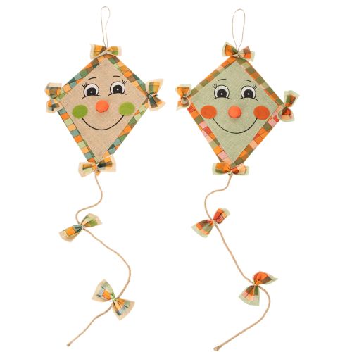 Decoratieve draak met gezicht en ophanghaak, herfstdecoratie, 40 cm, 2 stuks
