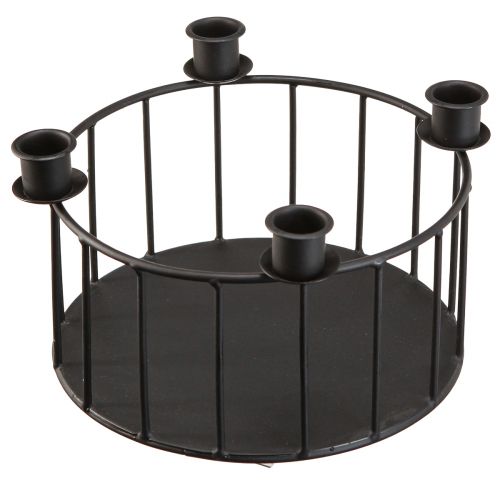 Artikel Draadmand metalen decoratieve mand kaarsenhouder zwart Ø23,5cm