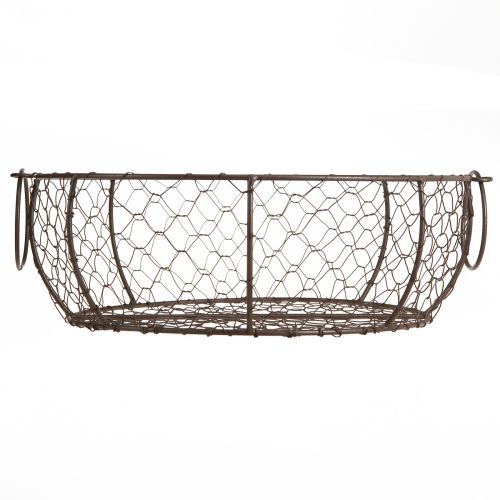 Artikel Draadmand Kom met Handvat Bruin Ø35/30/25cm Set van 3