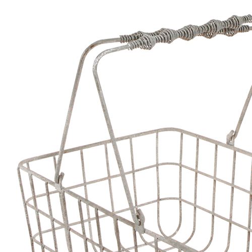 Artikel Draadmand met handgrepen grijs 34×20,5cm / 38×24,5cm set van 2 stuks