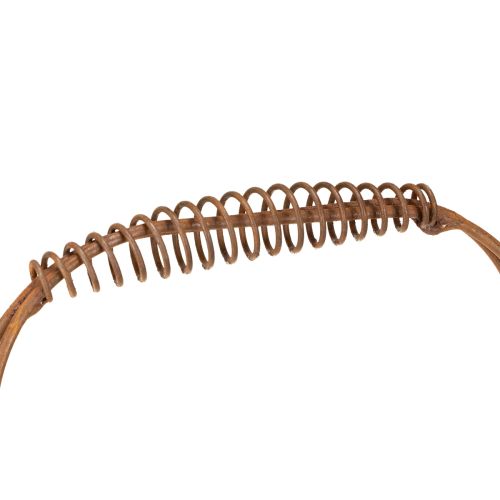 Artikel Ovale draadmand met handvat, tuindecoratie, roestkleurige afwerking, 30/25 cm, set van 2