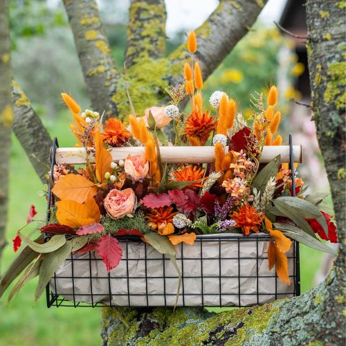 Floristik24 Draadmand draadmand plantenmand metaal zwart 35x18x22,5cm