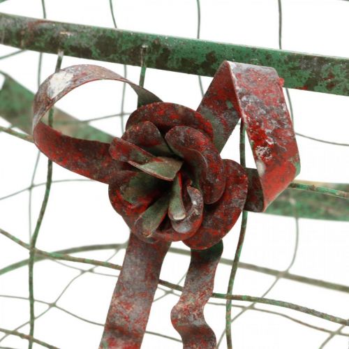 Floristik24 Handvattas, metalen mand, draadplanter, plantenmand L28.5cm H33cm
