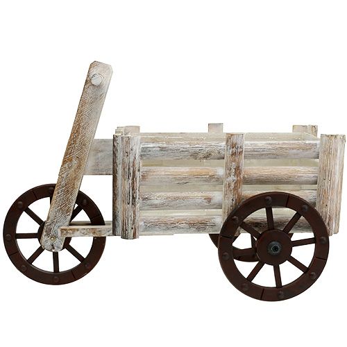 Floristik24 Planten driewieler wit hout H31.5cm