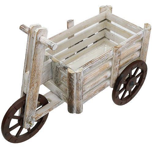 Floristik24 Planten driewieler wit hout H31.5cm