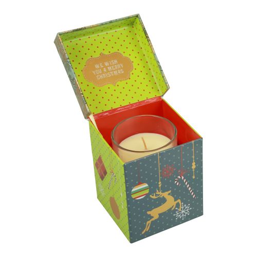 Artikel Geurkaars Kerstkaars glas heldere kerstkaars 7,5cm