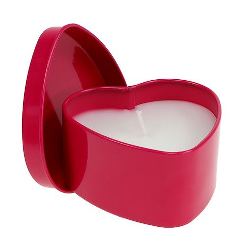 Floristik24 Geurkaars hartvorm roze 7cm x 3,5cm 1 st
