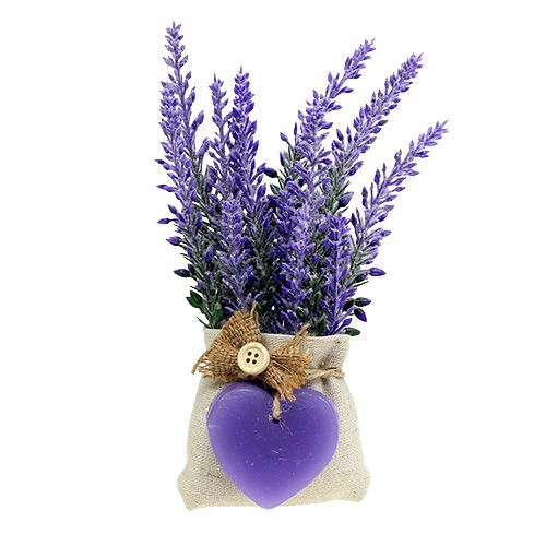 Floristik24 Lavendel zakje met hart 18cm