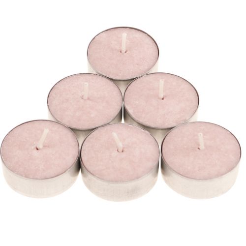 Floristik24 Geurkaarsen chocolade kersenbloesem, waxinelichtjes geparfumeerd Ø3,5cm H1,5cm 18 stuks